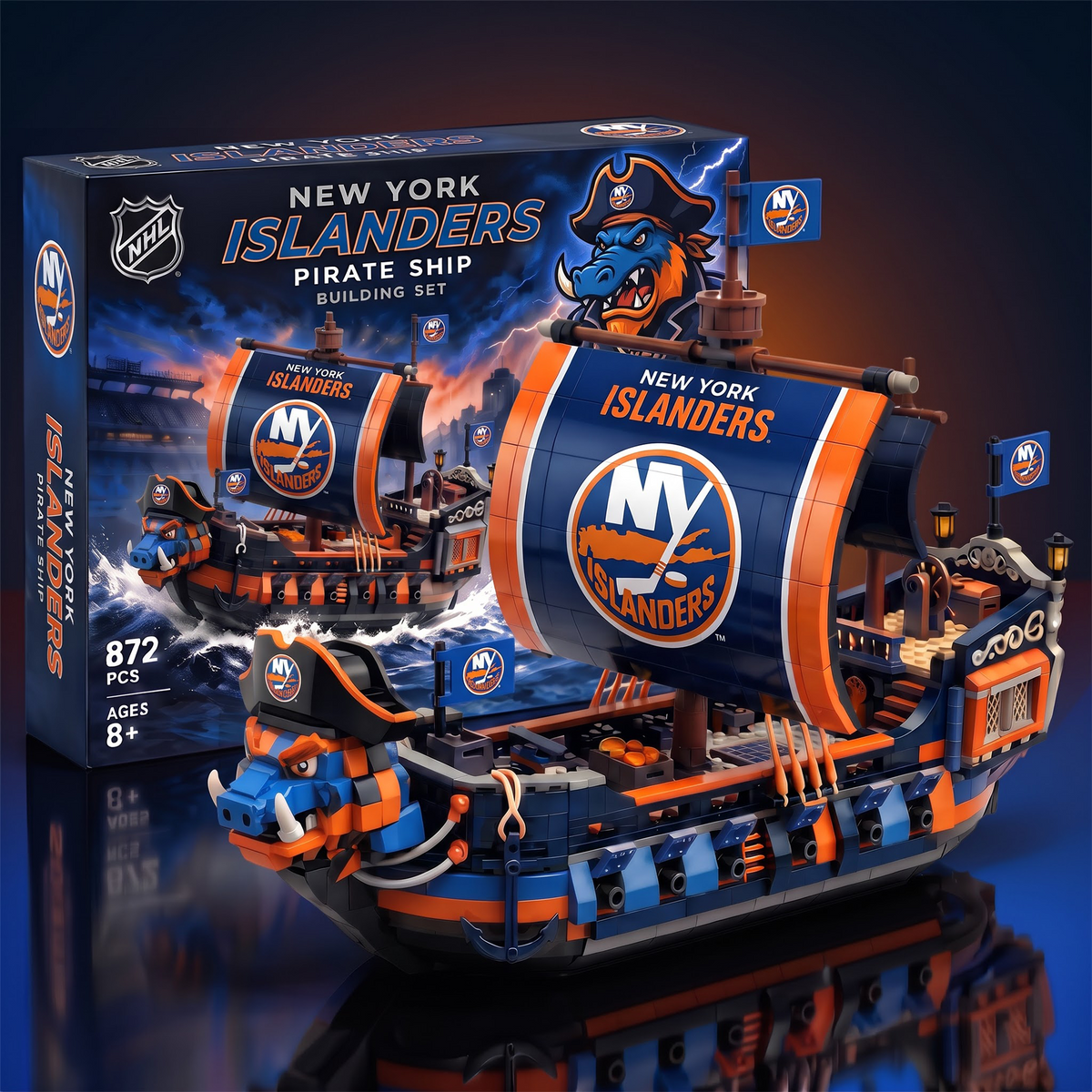 NYI x  x NHL 50th Anniversary Pirate Ship Building Set