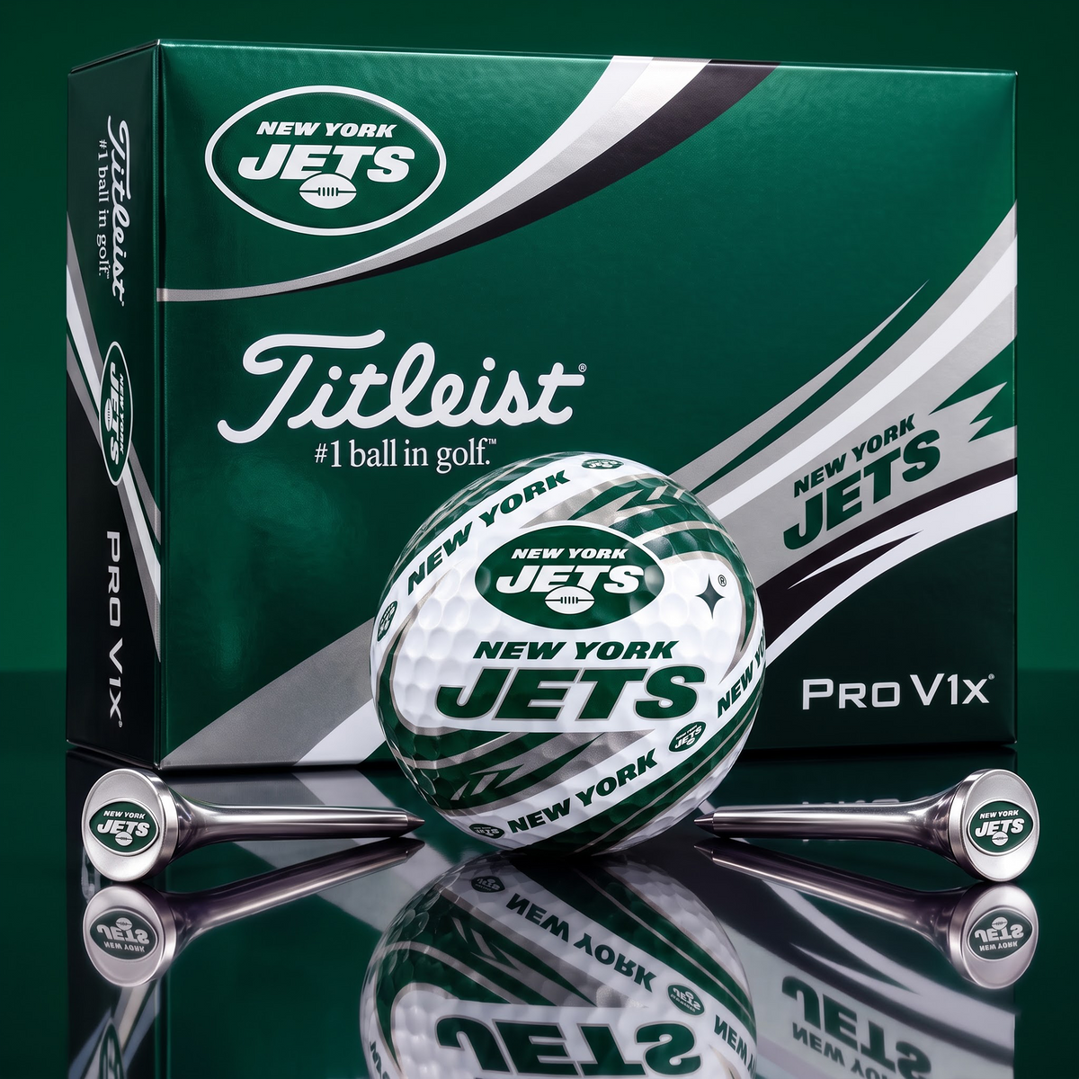 NYJ x 1-of-1 NFLTitleist Pro V1x Golf Balls Set