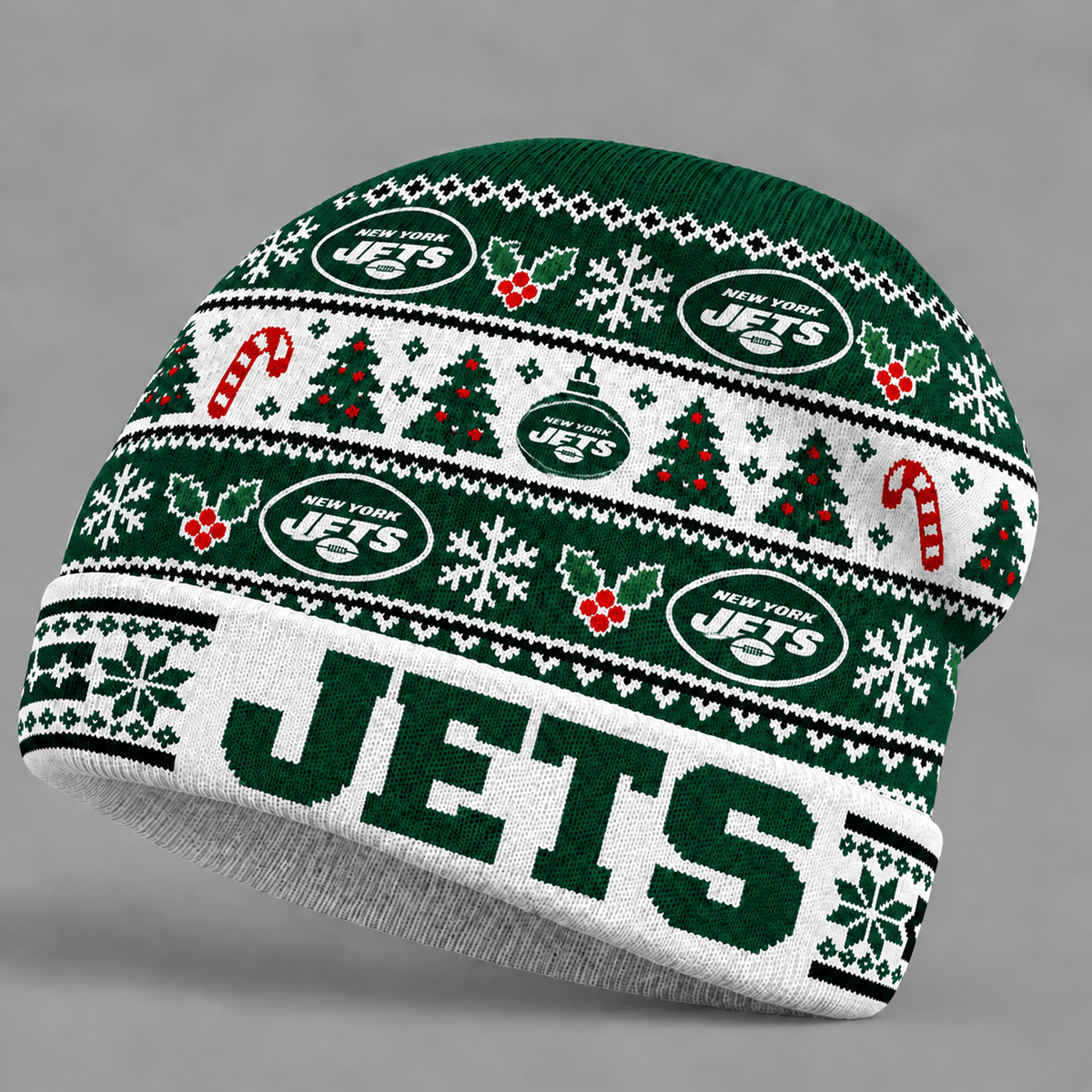 NYJ x NFL Christmas Game Day Beanie Hat
