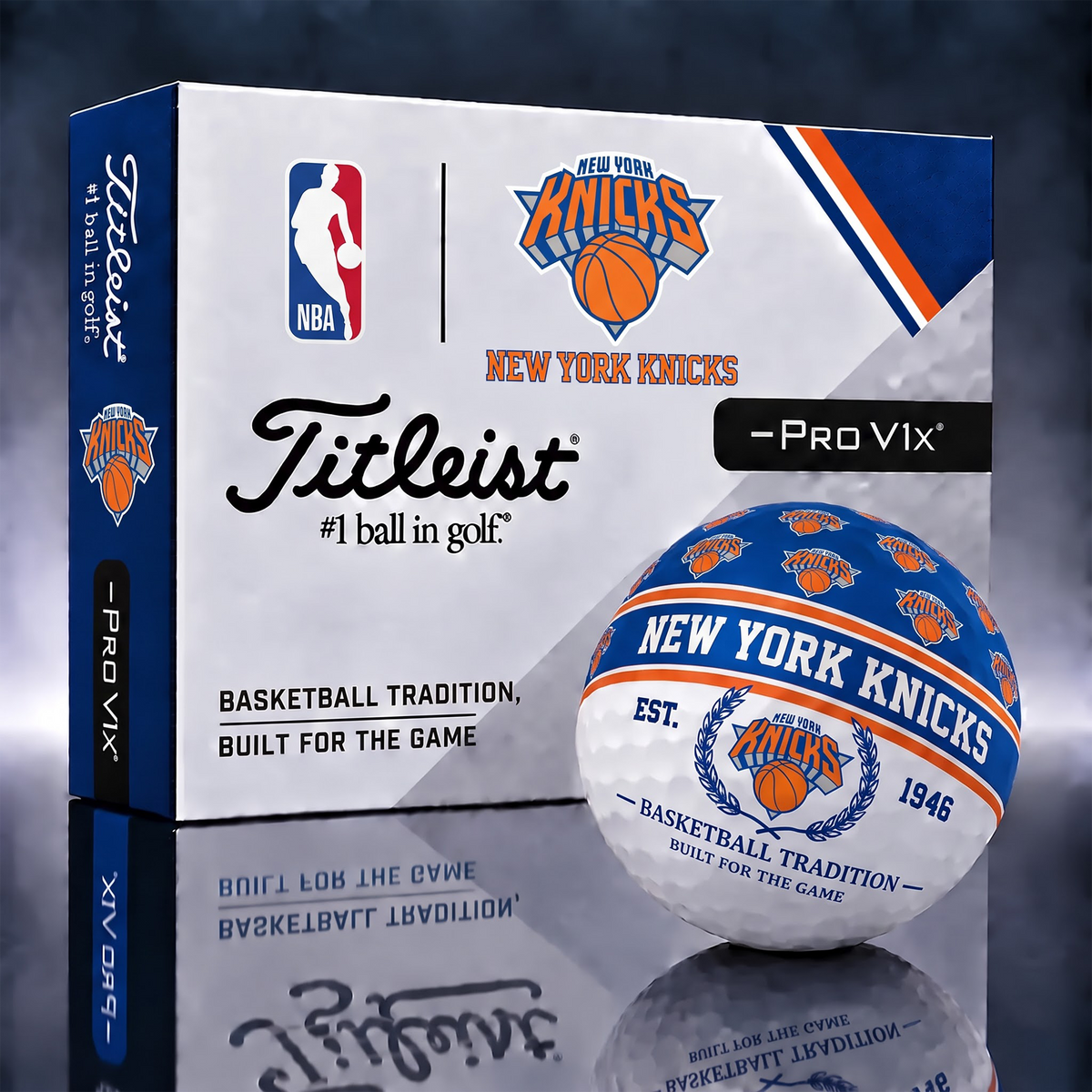 NYK x NBA 1-OF-1 IN-HOUSE CRAFTED TITLEIST PRO V1X NBA LIMITED EDITION GOLF BALLS