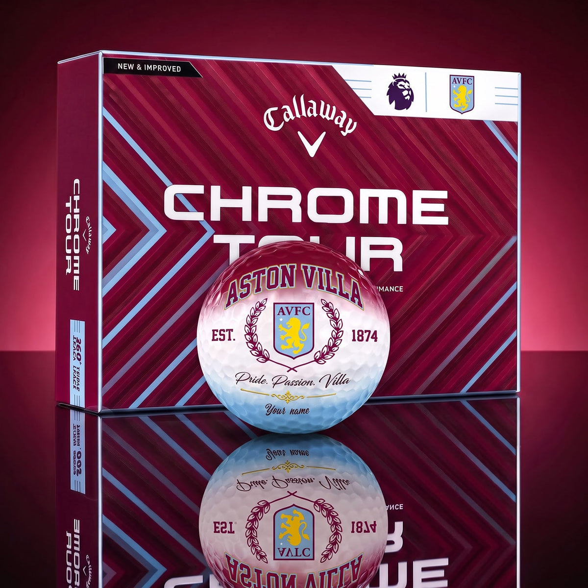 OFFICIAL CALLAWAY X PREMIUM EPL AST BESPOKE NAME GOLF BALL LIMITED EDITION