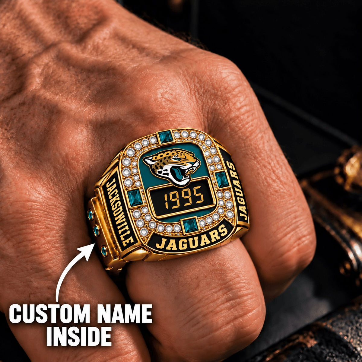 OFFICIAL NFL X PREMIUM JAC EXCLUSIVE ROSE GOLD RING Bespoke Name Limited Edition