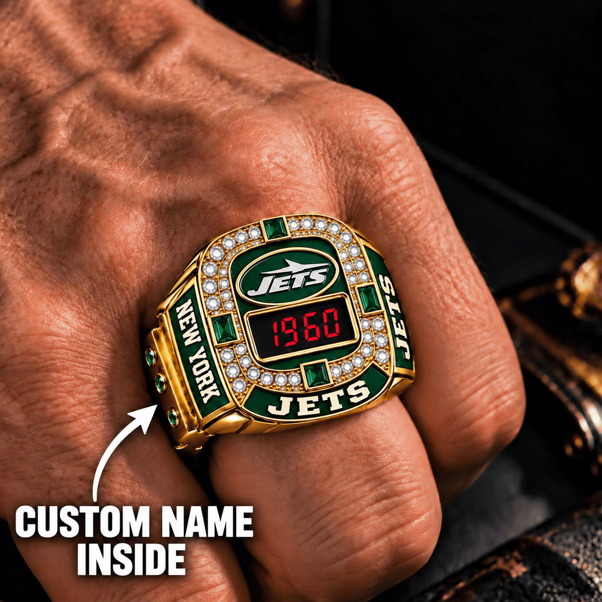 OFFICIAL NFL X PREMIUM NỴ EXCLUSIVE ROSE GOLD RING Bespoke Name Limited Edition