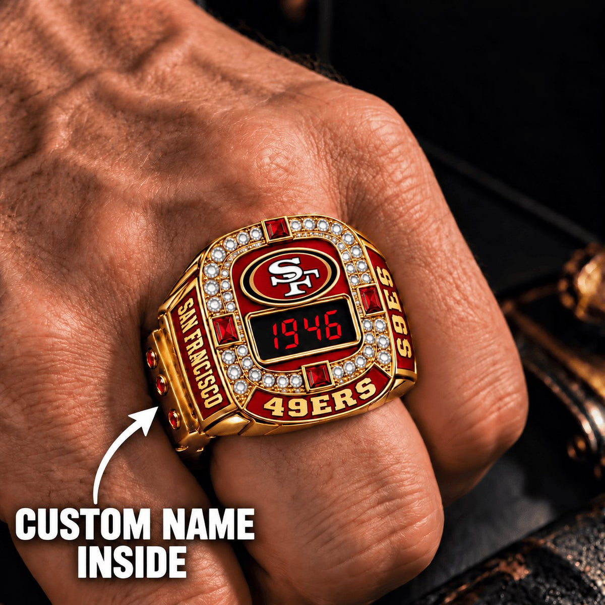 OFFICIAL NFL X PREMIUM SF EXCLUSIVE ROSE GOLD RING Bespoke Name Limited Edition