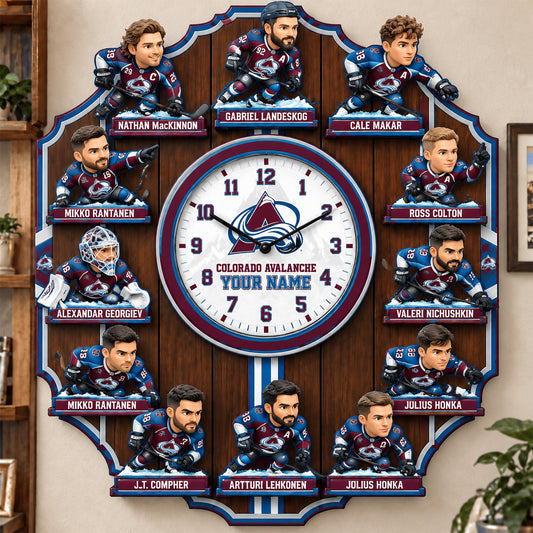 OFFICIAL NHL X PREMIUM CA 3D BESPOKE NAME Famous Players Acrylic Wall Clock For Home Decor EDITION