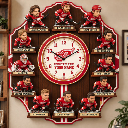 OFFICIAL NHL X PREMIUM DRW 3D BESPOKE NAME Famous Players Acrylic Wall Clock For Home Decor EDITION