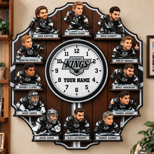 OFFICIAL NHL X PREMIUM LAK 3D BESPOKE NAME Famous Players Acrylic Wall Clock For Home Decor EDITION