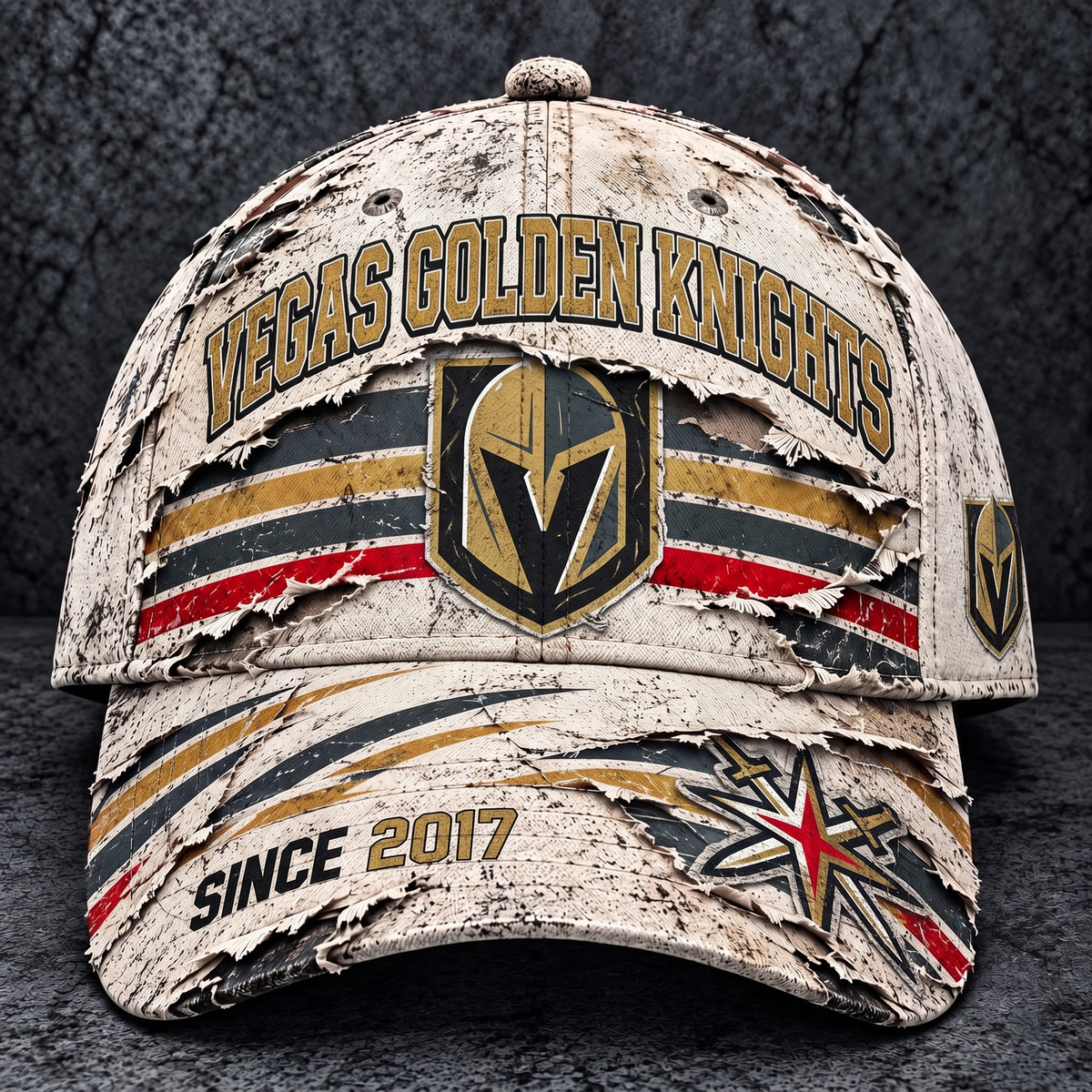 OFFICIAL NHL X PREMIUM VGK BESPOKE TYE-DIE CLASSIC CAP V3 EDITION