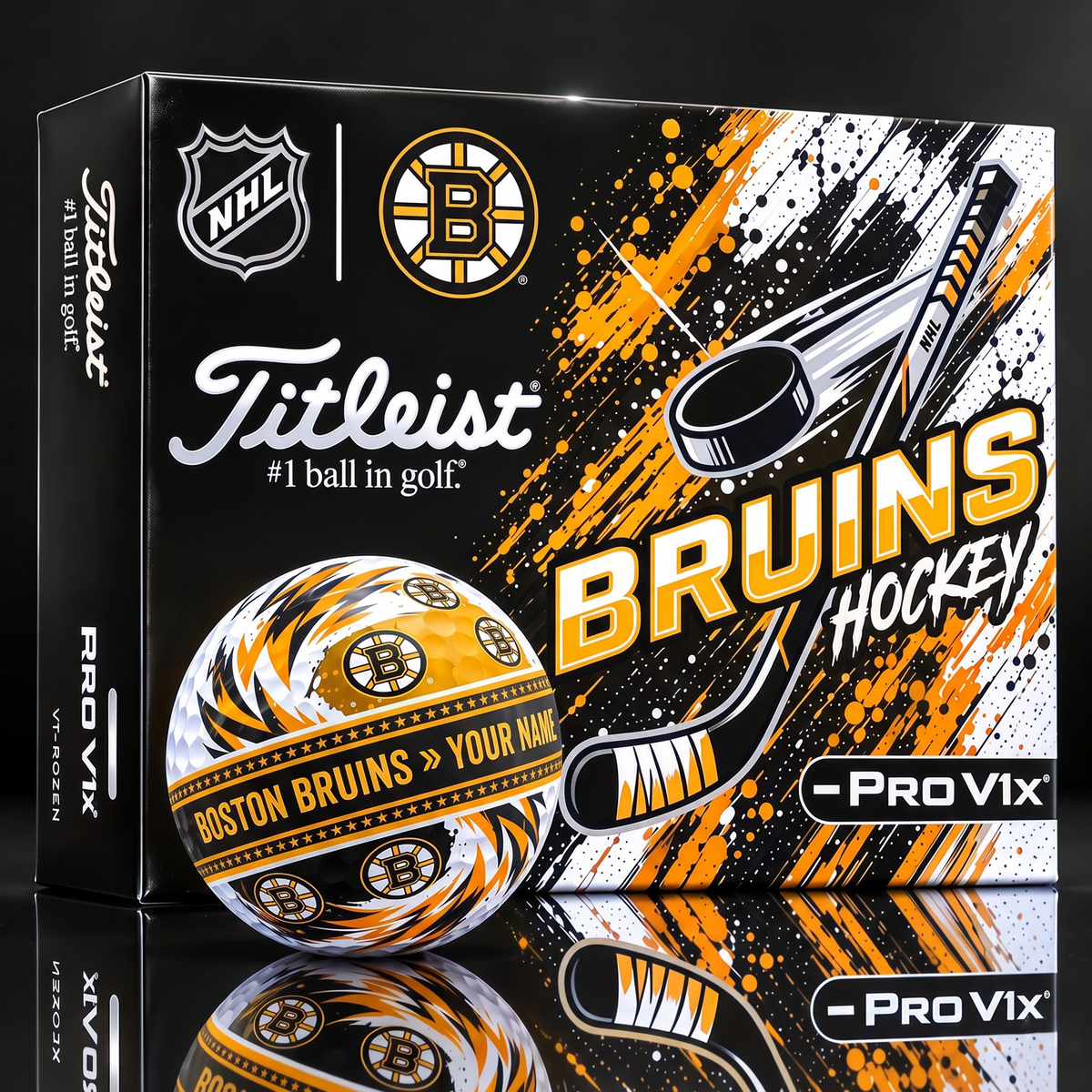 OFFICIAL TILIEST X SIGNATURE NHL BB CUSTOME NAME 3D TIE-DYE V5 GOLF BALL SET EDITION