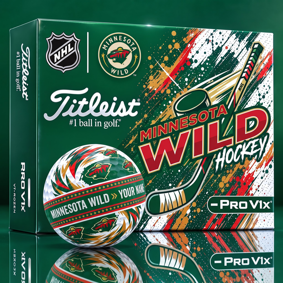 OFFICIAL TILIEST X SIGNATURE NHL MW CUSTOME NAME 3D TIE-DYE V5 GOLF BALL SET EDITION