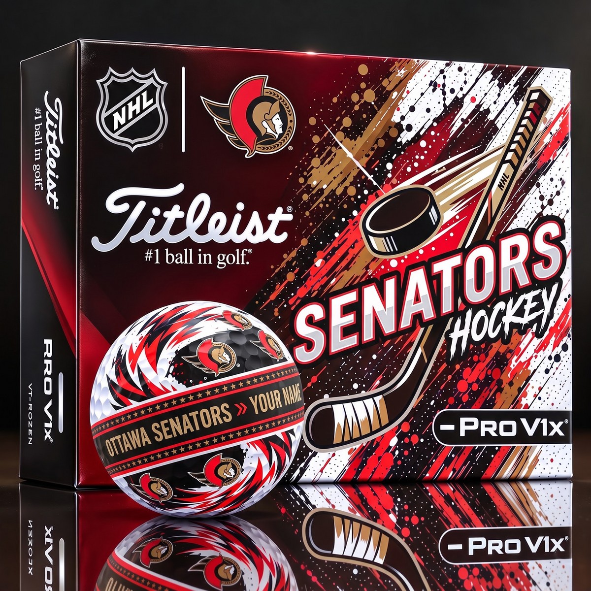 OFFICIAL TILIEST X SIGNATURE NHL OS CUSTOME NAME 3D TIE-DYE V5 GOLF BALL SET EDITION