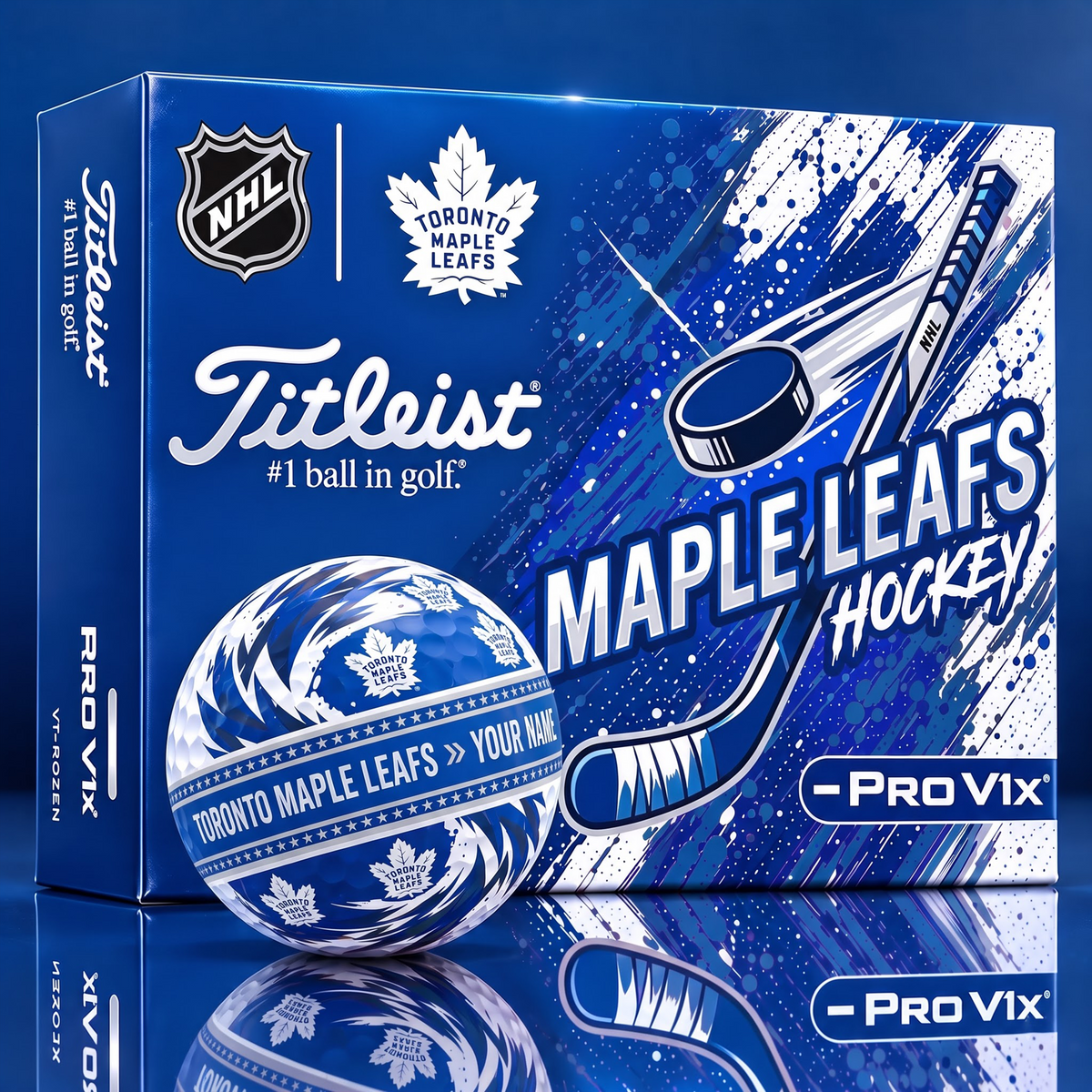 OFFICIAL TILIEST X SIGNATURE NHL TML CUSTOME NAME 3D TIE-DYE V5 GOLF BALL SET EDITION