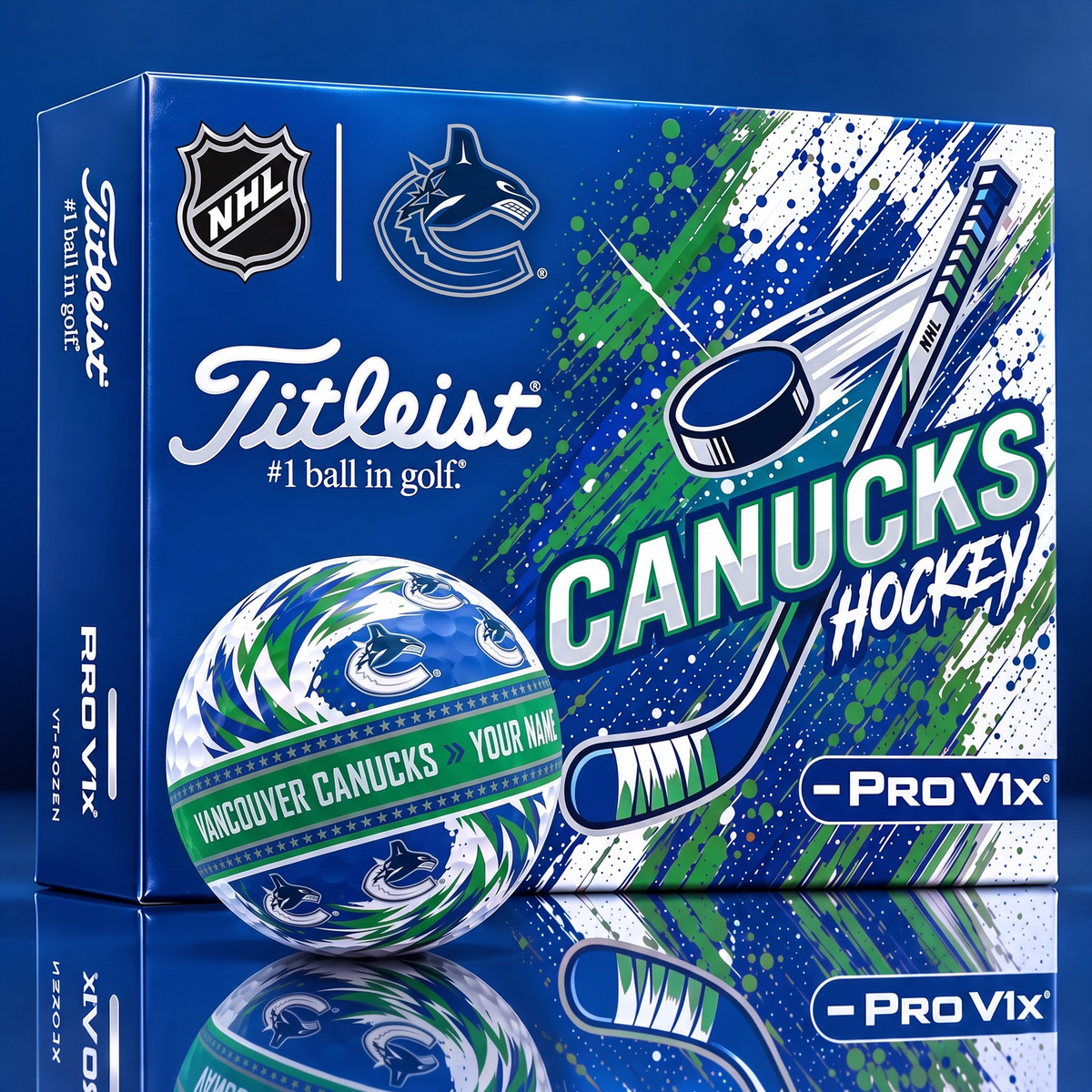 OFFICIAL TILIEST X SIGNATURE NHL VC CUSTOME NAME 3D TIE-DYE V5 GOLF BALL SET EDITION