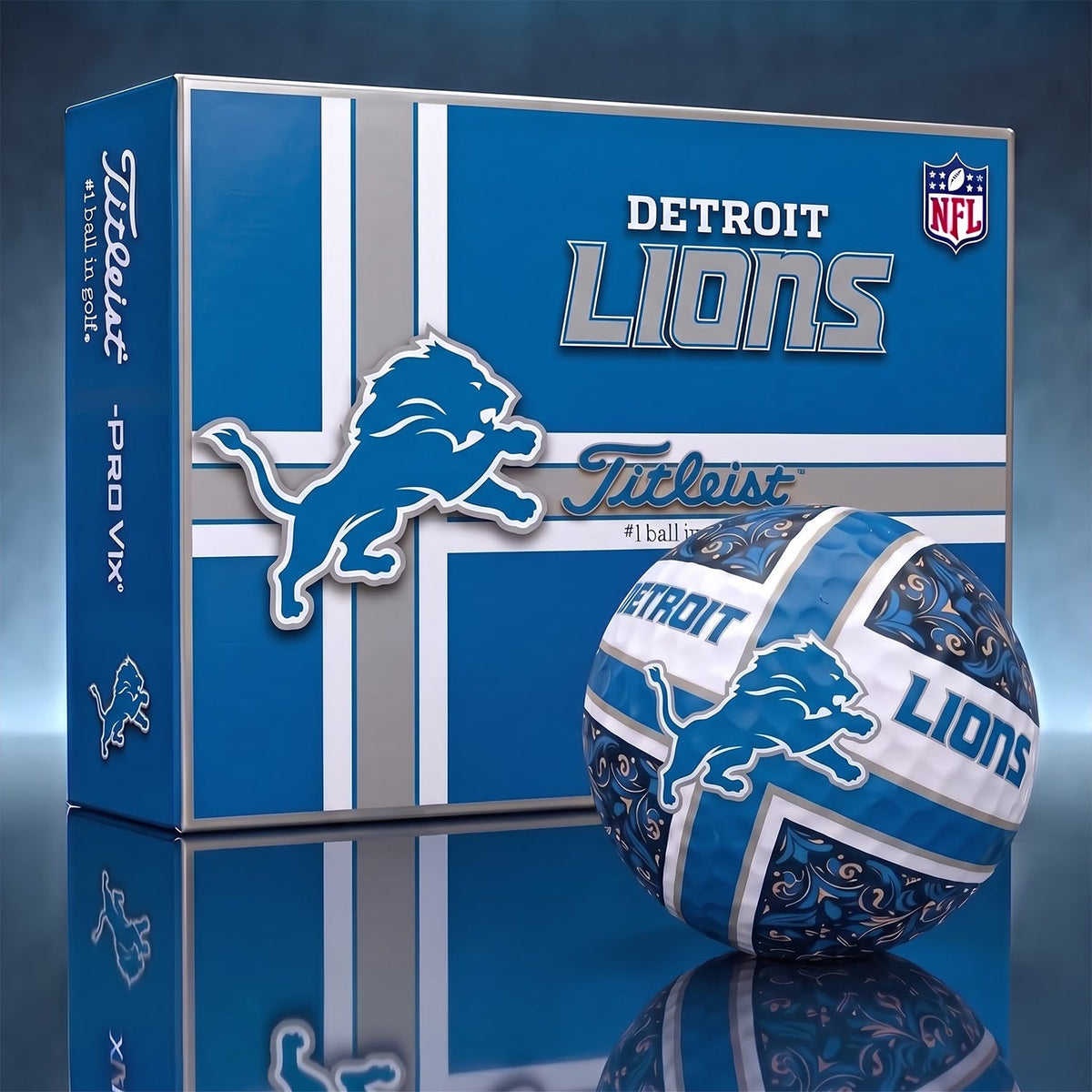 OFFICIAL TITLIEST X PREMIUM NFL DET 3D GOLF BALL IN THE SHAPE OF A CROSS FOR FAN EDITION V2