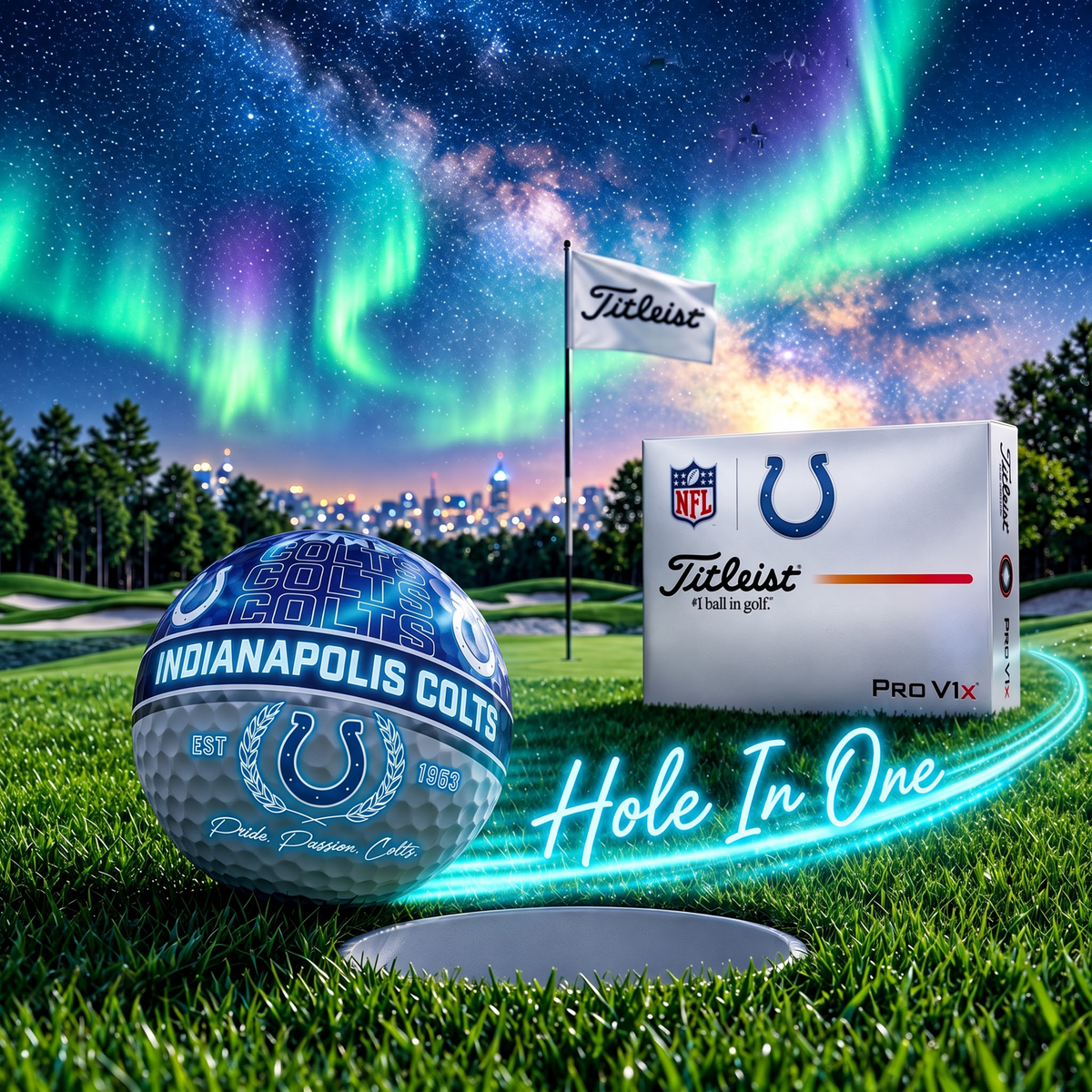 OFFICIAL TITLIEST X PREMIUM NFL IC 3D NEON GALAXY V3 PLUS GOLF BALL EDITION