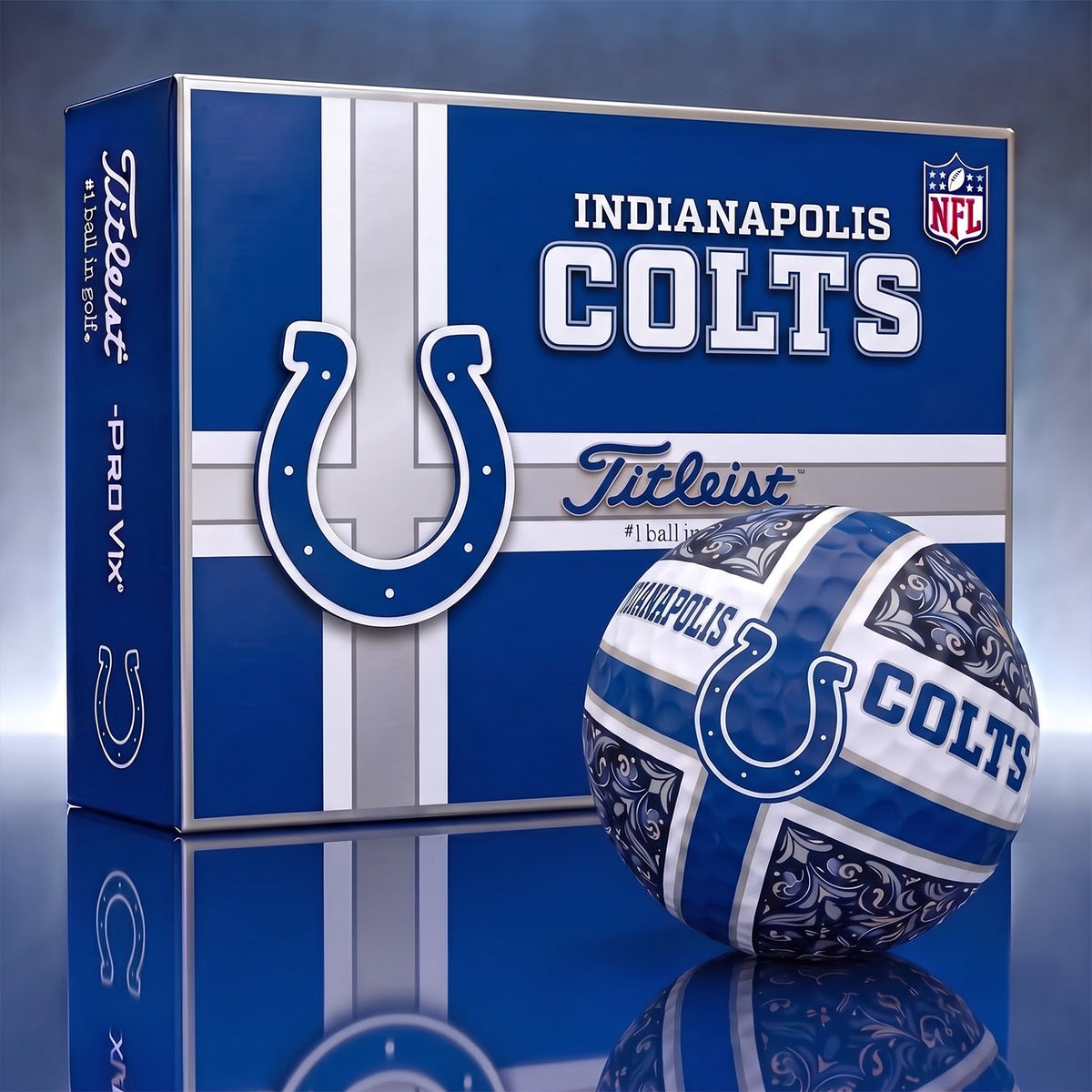 OFFICIAL TITLIEST X PREMIUM NFL IND 3D GOLF BALL IN THE SHAPE OF A CROSS FOR FAN EDITION V2