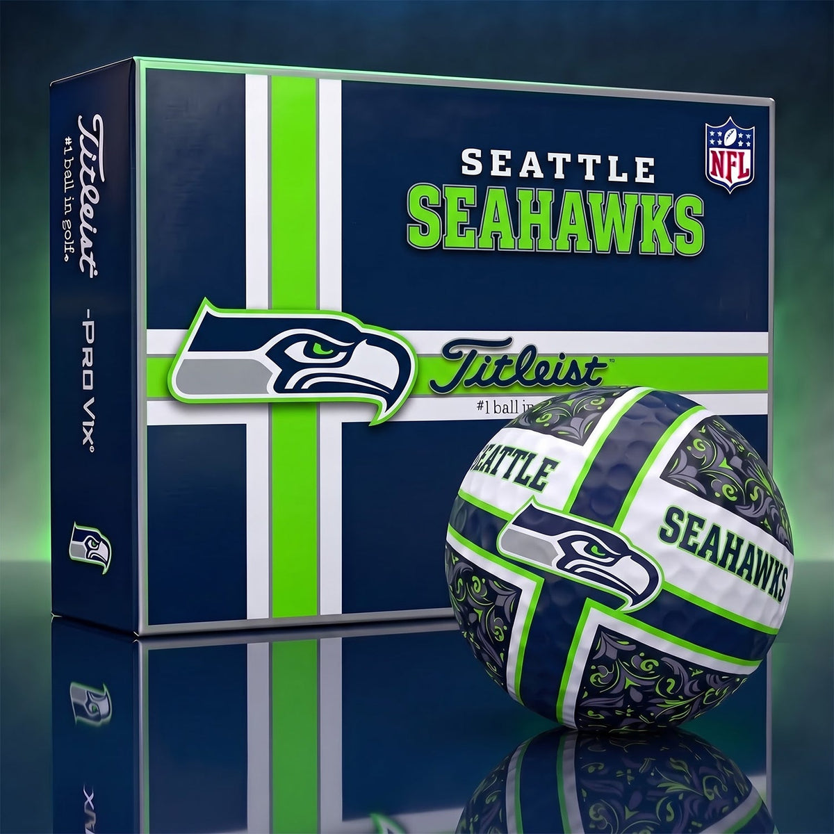 OFFICIAL TITLIEST X PREMIUM NFL SEA 3D GOLF BALL IN THE SHAPE OF A CROSS FOR FAN EDITION V2