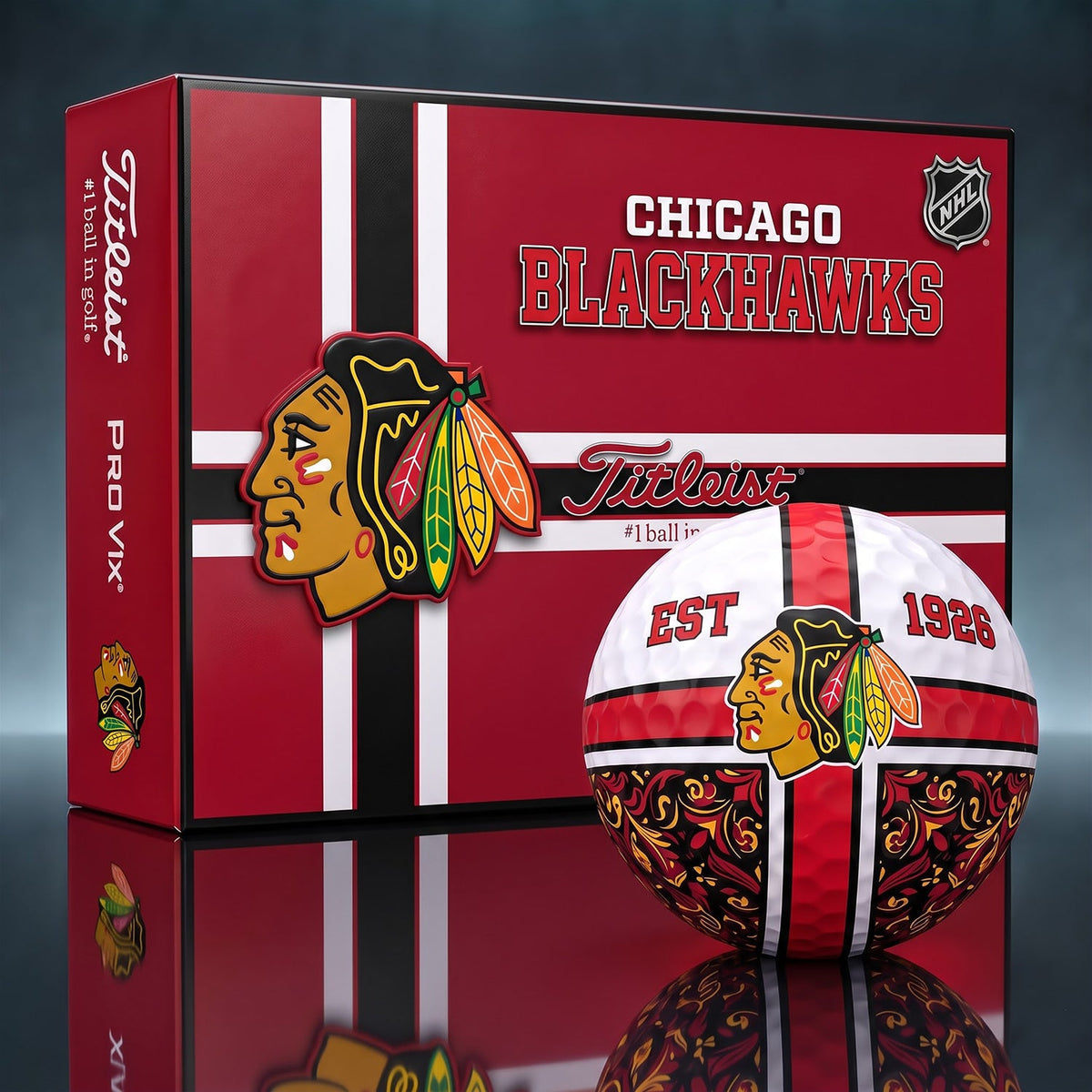 OFFICIAL TITLIEST X PREMIUM NHL CB 3D GOLF BALL IN THE SHAPE OF A CROSS FOR FAN EDITION