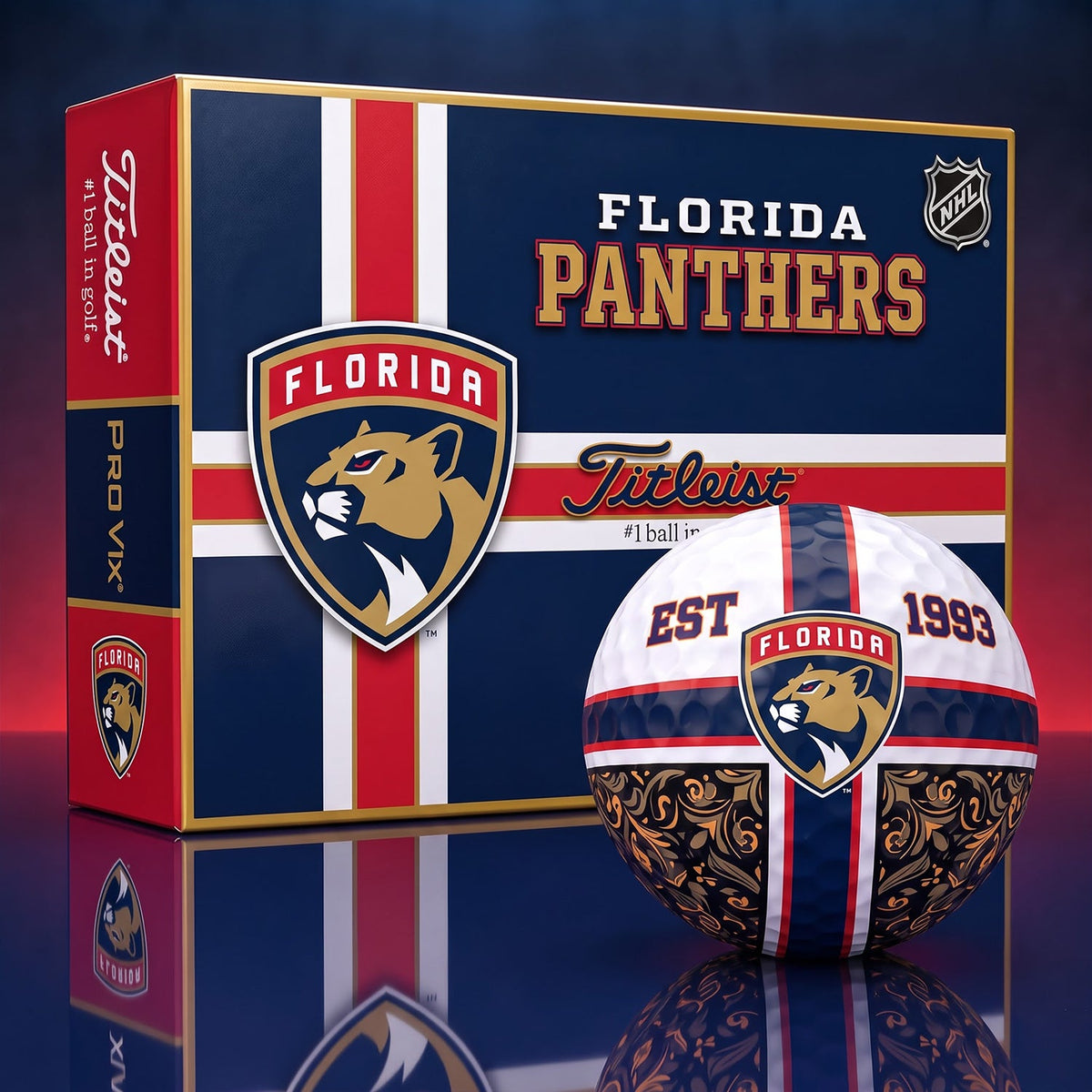 OFFICIAL TITLIEST X PREMIUM NHL FP 3D GOLF BALL IN THE SHAPE OF A CROSS FOR FAN EDITION