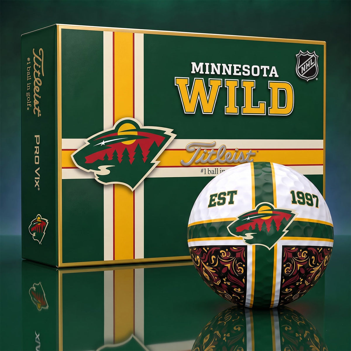 OFFICIAL TITLIEST X PREMIUM NHL MW 3D GOLF BALL IN THE SHAPE OF A CROSS FOR FAN EDITION