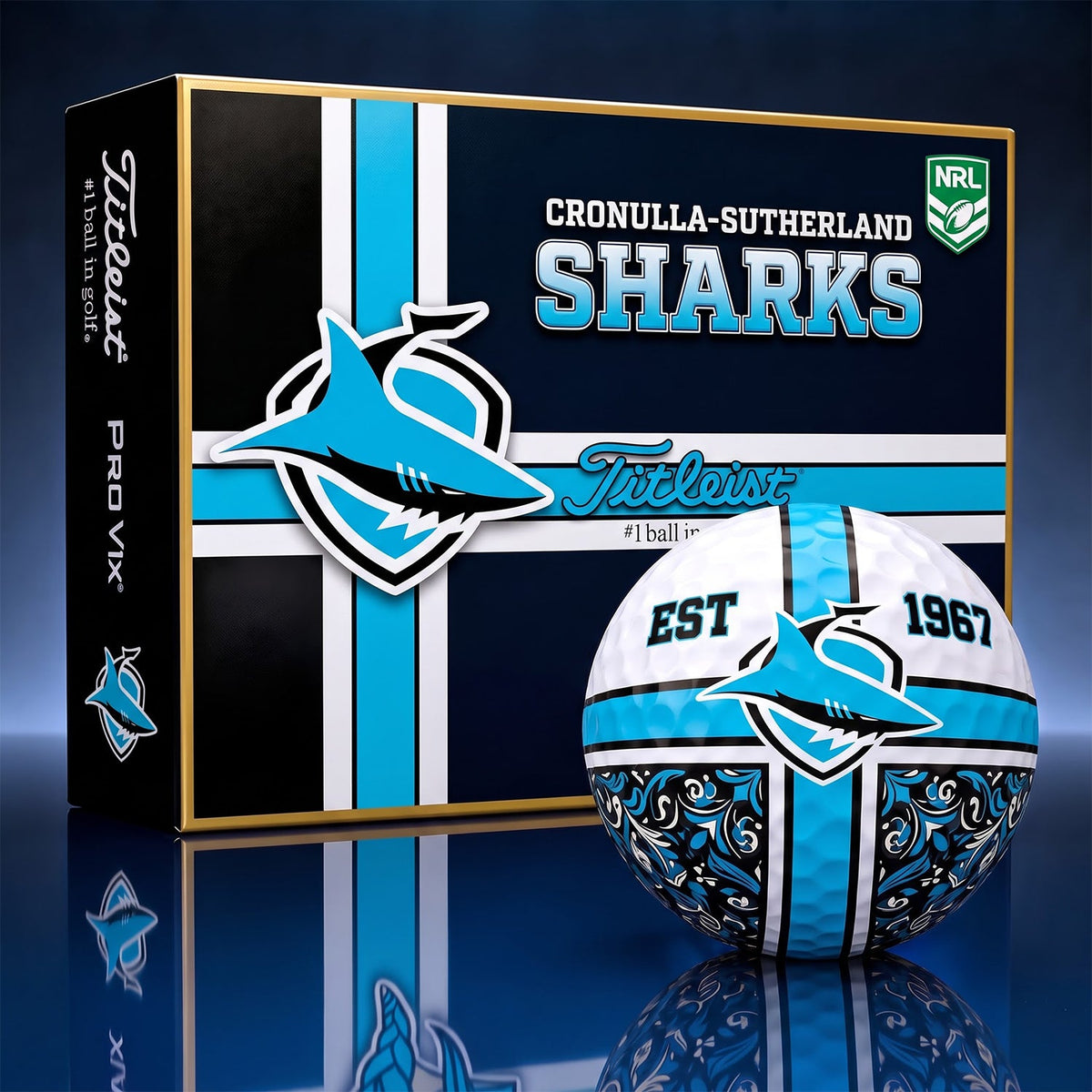 OFFICIAL TITLIEST X PREMIUM NRL CSS 3D GOLF BALL IN THE SHAPE OF A CROSS FOR FAN EDITION
