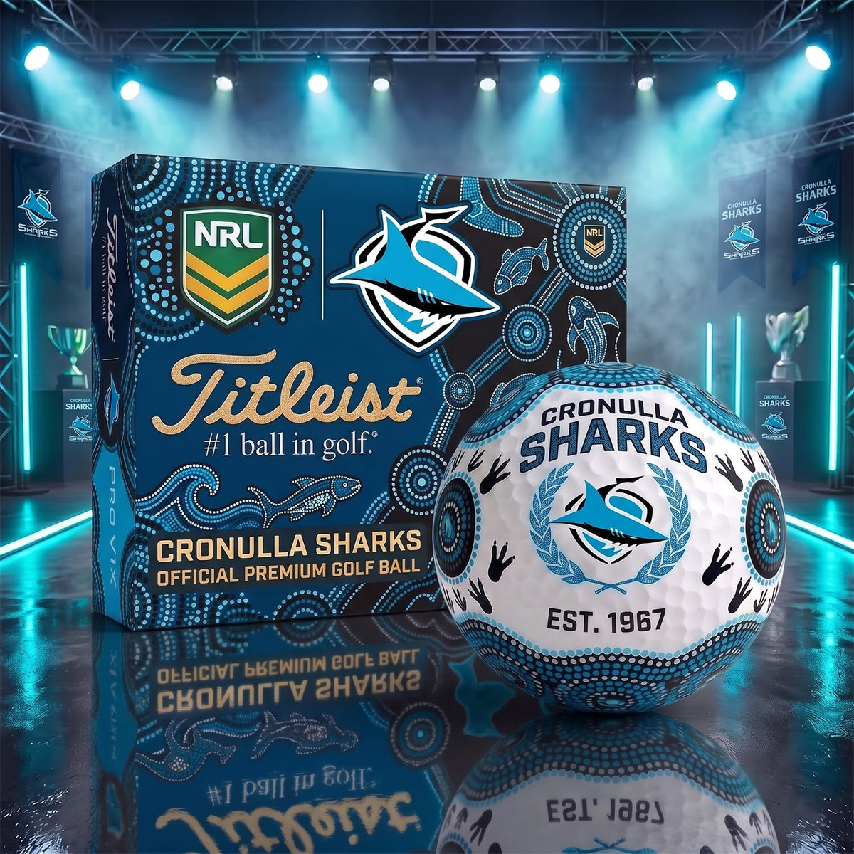 OFFICIAL TITLIEST X PREMIUM NRL CSS ABORIGINAL GOLF BALL