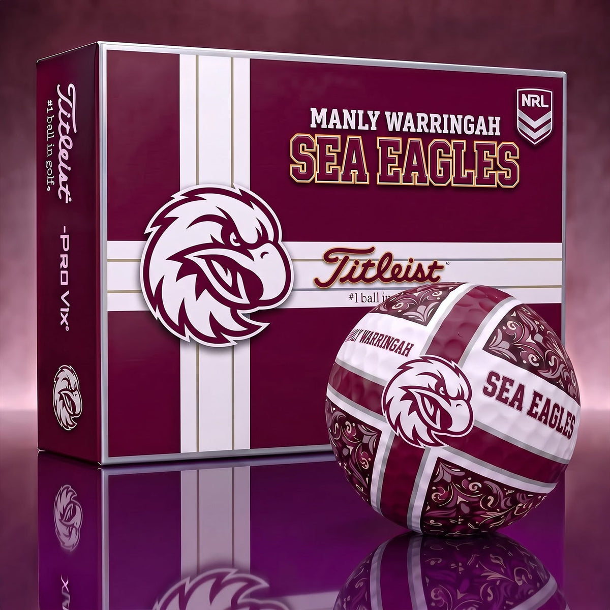 OFFICIAL TITLIEST X PREMIUM NRL MWSE 3D GOLF BALL IN THE SHAPE OF A CROSS FOR FAN EDITION V2