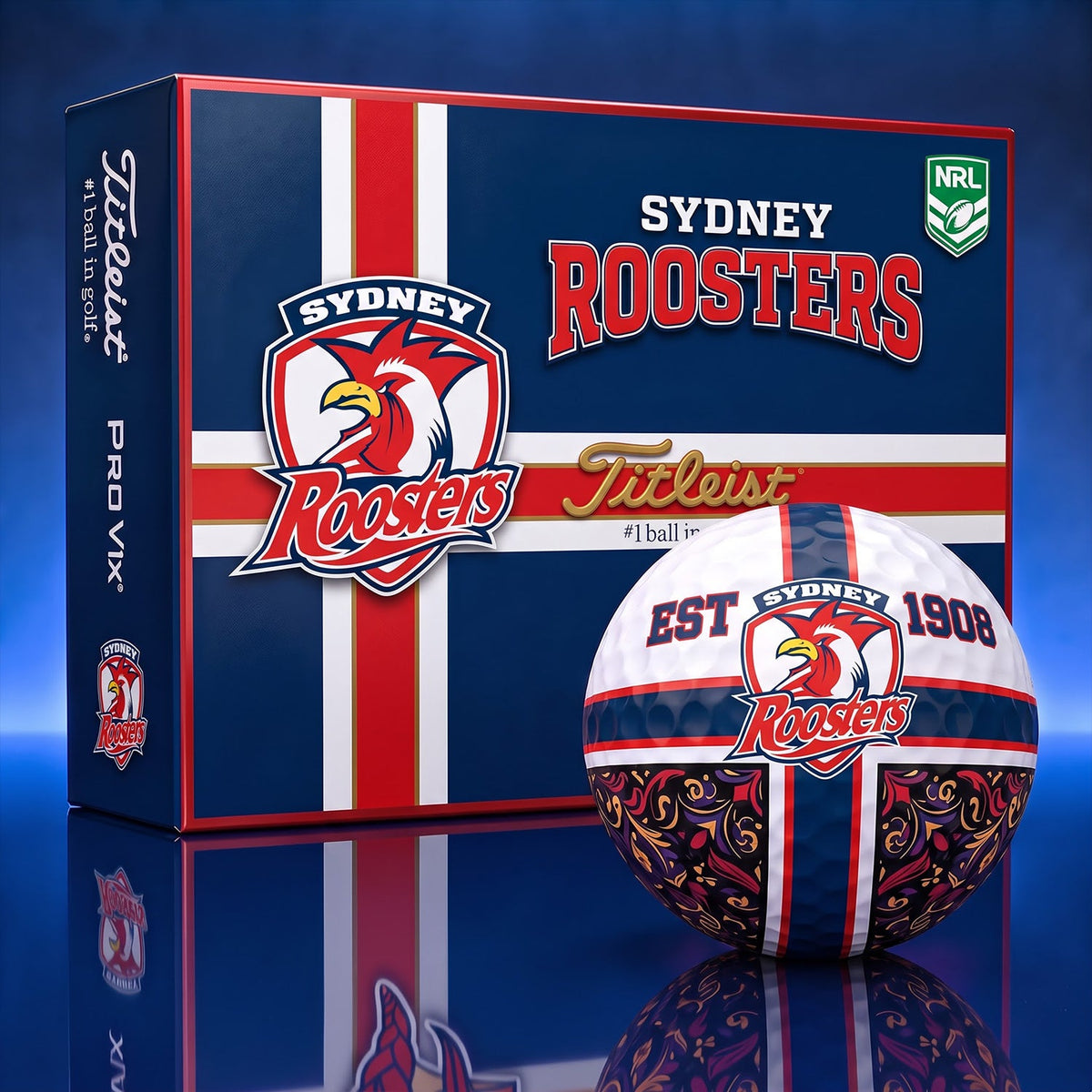OFFICIAL TITLIEST X PREMIUM NRL SR 3D GOLF BALL IN THE SHAPE OF A CROSS FOR FAN EDITION