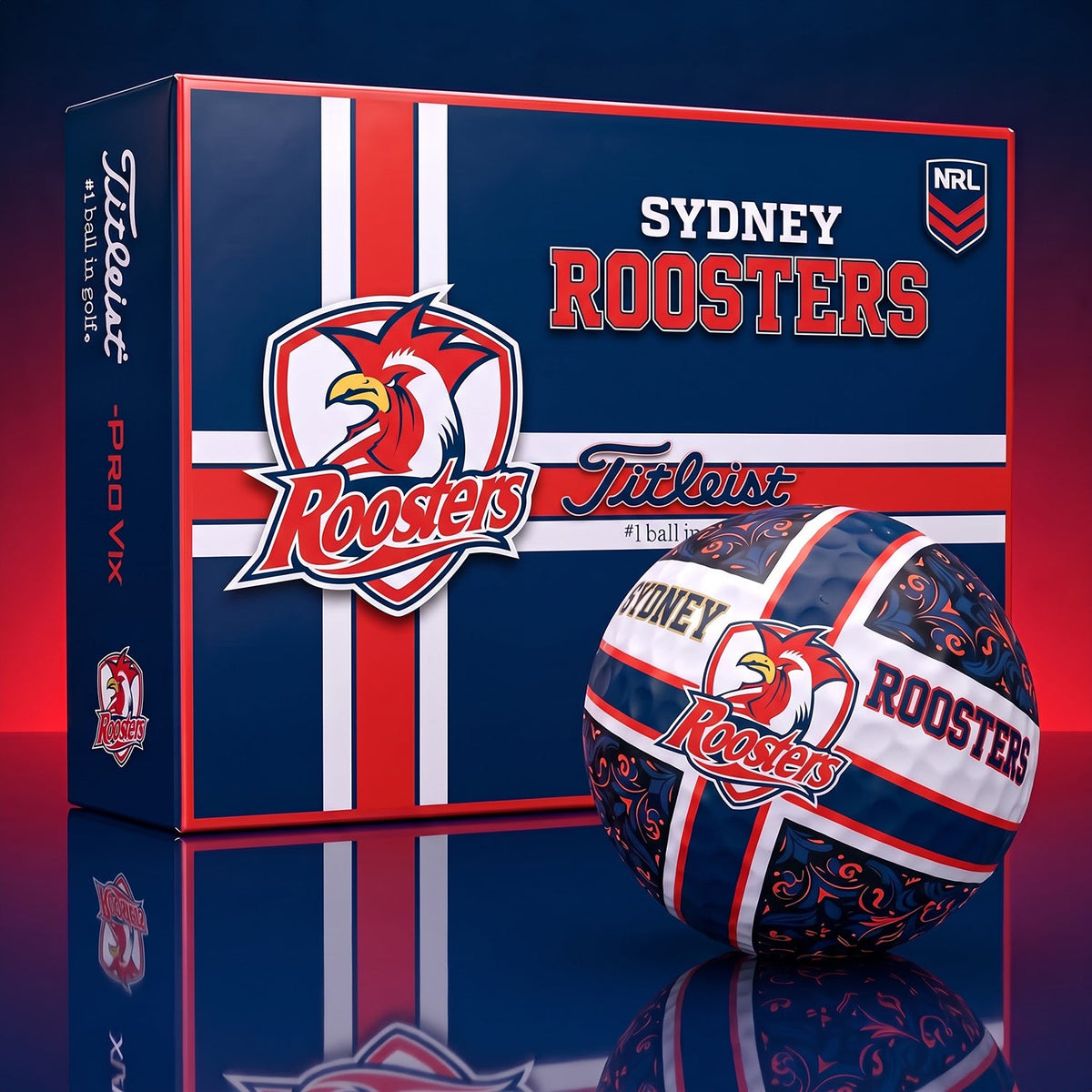 OFFICIAL TITLIEST X PREMIUM NRL SR 3D GOLF BALL IN THE SHAPE OF A CROSS FOR FAN EDITION V2