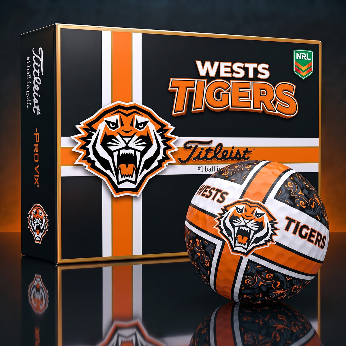 OFFICIAL TITLIEST X PREMIUM NRL WT 3D GOLF BALL IN THE SHAPE OF A CROSS FOR FAN EDITION V2