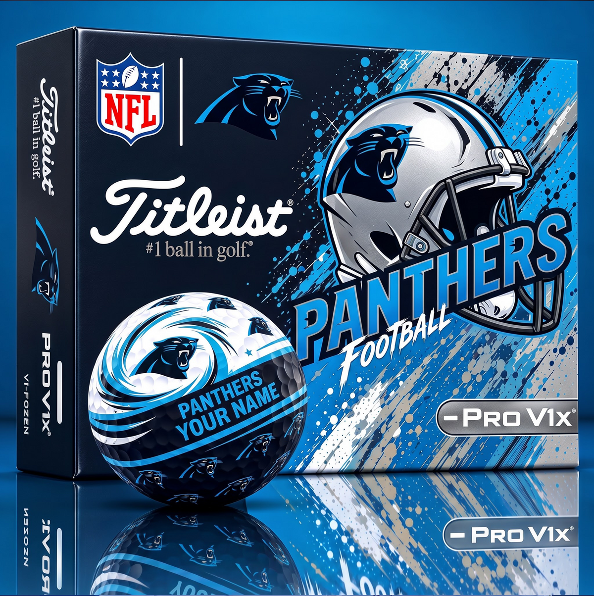 OFFICIAL TITLIEST X  SIGNATURE NFL CP BESPOKE NAME NEON GOLF BALL LIMITED EDITION V6