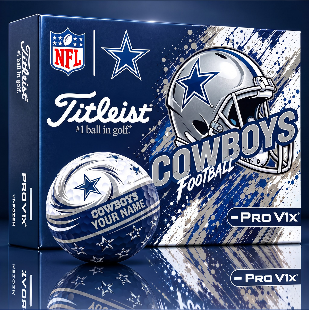 OFFICIAL TITLIEST X  SIGNATURE NFL DC BESPOKE NAME NEON GOLF BALL LIMITED EDITION V6