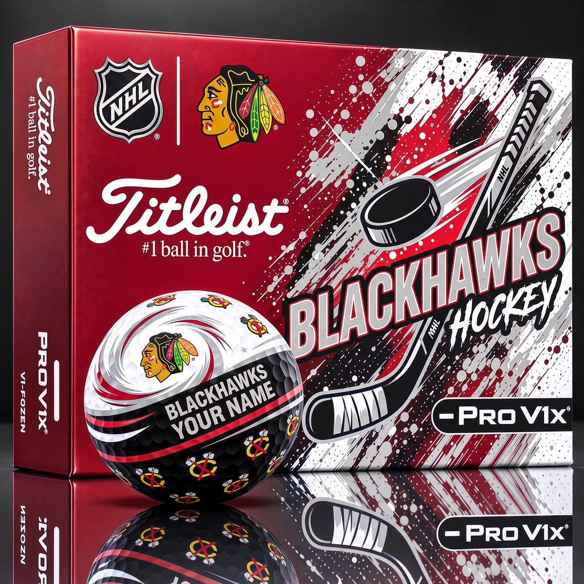 OFFICIAL TITLIEST X SIGNATURE NHL CB BESPOKE 3D TIE-DYE  V3 GOLF BALL SET EDITION
