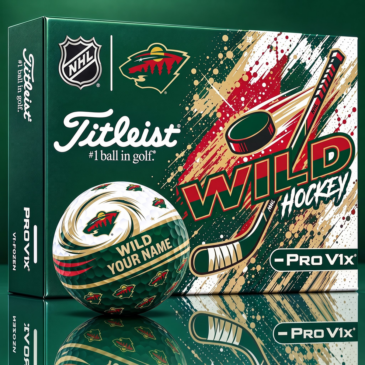 OFFICIAL TITLIEST X SIGNATURE NHL MW BESPOKE 3D TIE-DYE  V3 GOLF BALL SET EDITION