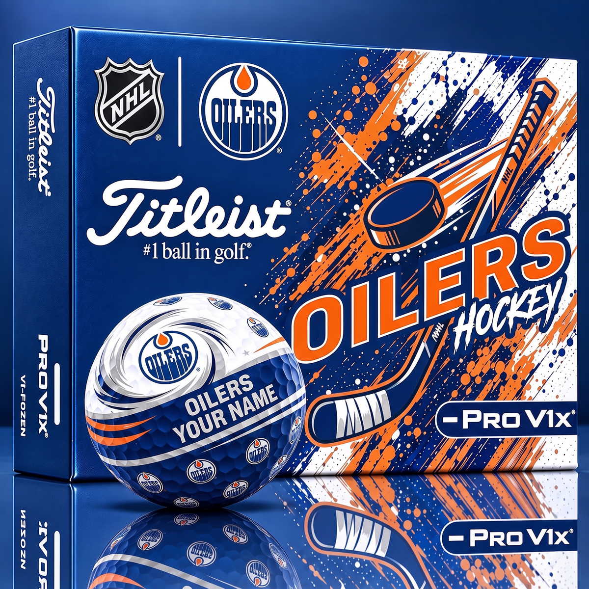 OFFICIAL TITLIEST X SIGNATURE NHL NOS BESPOKE 3D TIE-DYE  V3 GOLF BALL SET EDITION