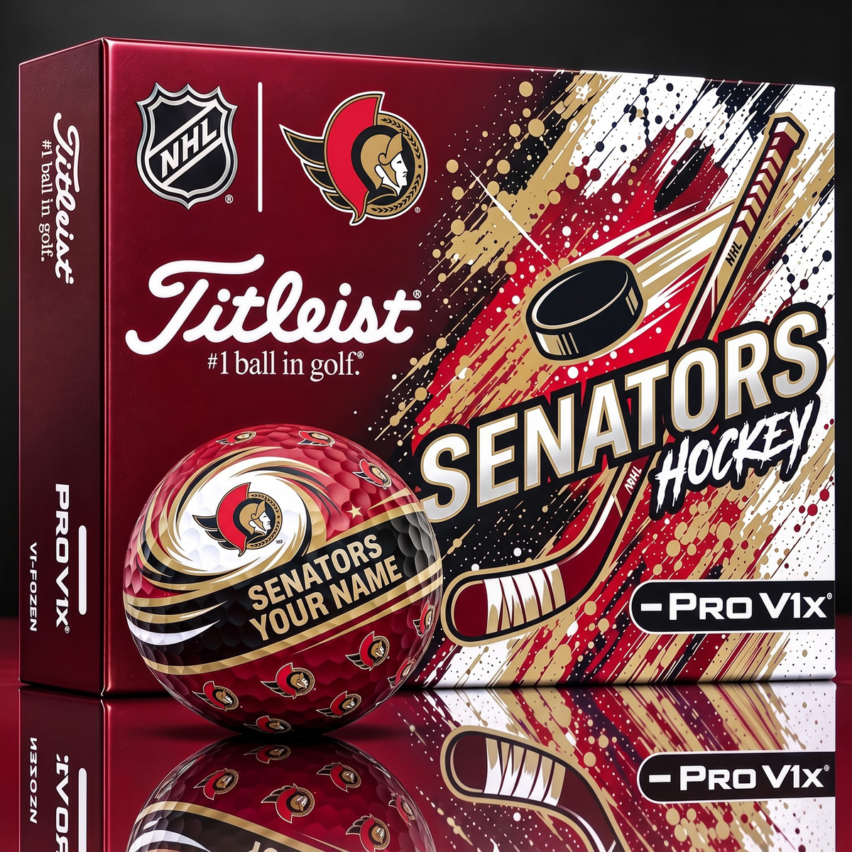 OFFICIAL TITLIEST X SIGNATURE NHL OS BESPOKE 3D TIE-DYE  V3 GOLF BALL SET EDITION