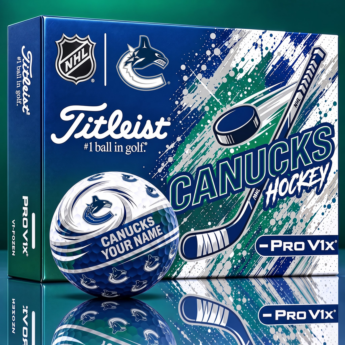 OFFICIAL TITLIEST X SIGNATURE NHL VC BESPOKE 3D TIE-DYE  V3 GOLF BALL SET EDITION