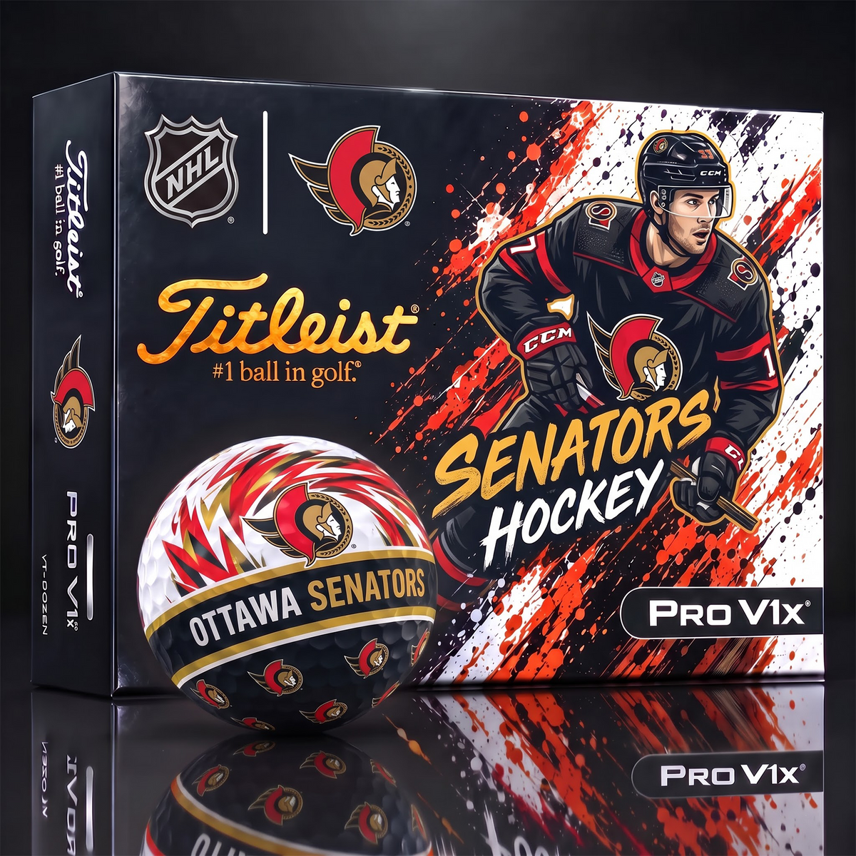 OTT X Custom NHL Dynamic Paint Splatter Golf Balls