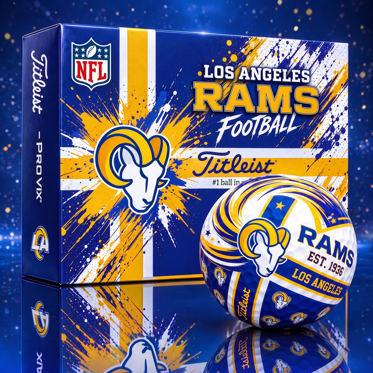 Official NFL x LAR Titleist Bespoke 3D Jesus Faith Golf Ball Collector Set EDITION