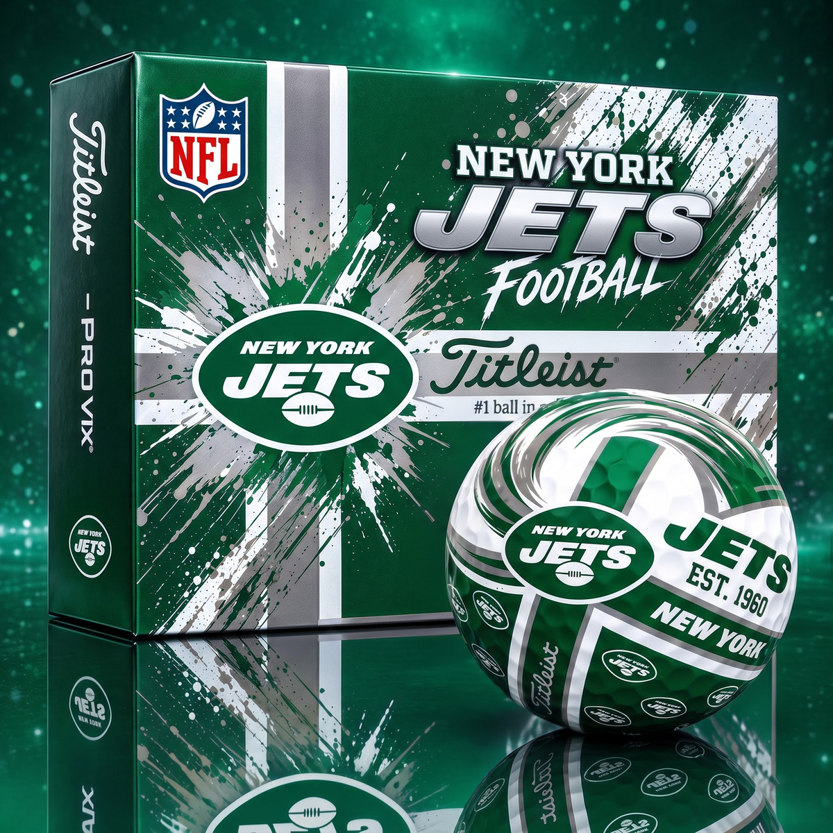 Official NFL x NYJ Titleist Bespoke 3D Jesus Faith Golf Ball Collector Set EDITION