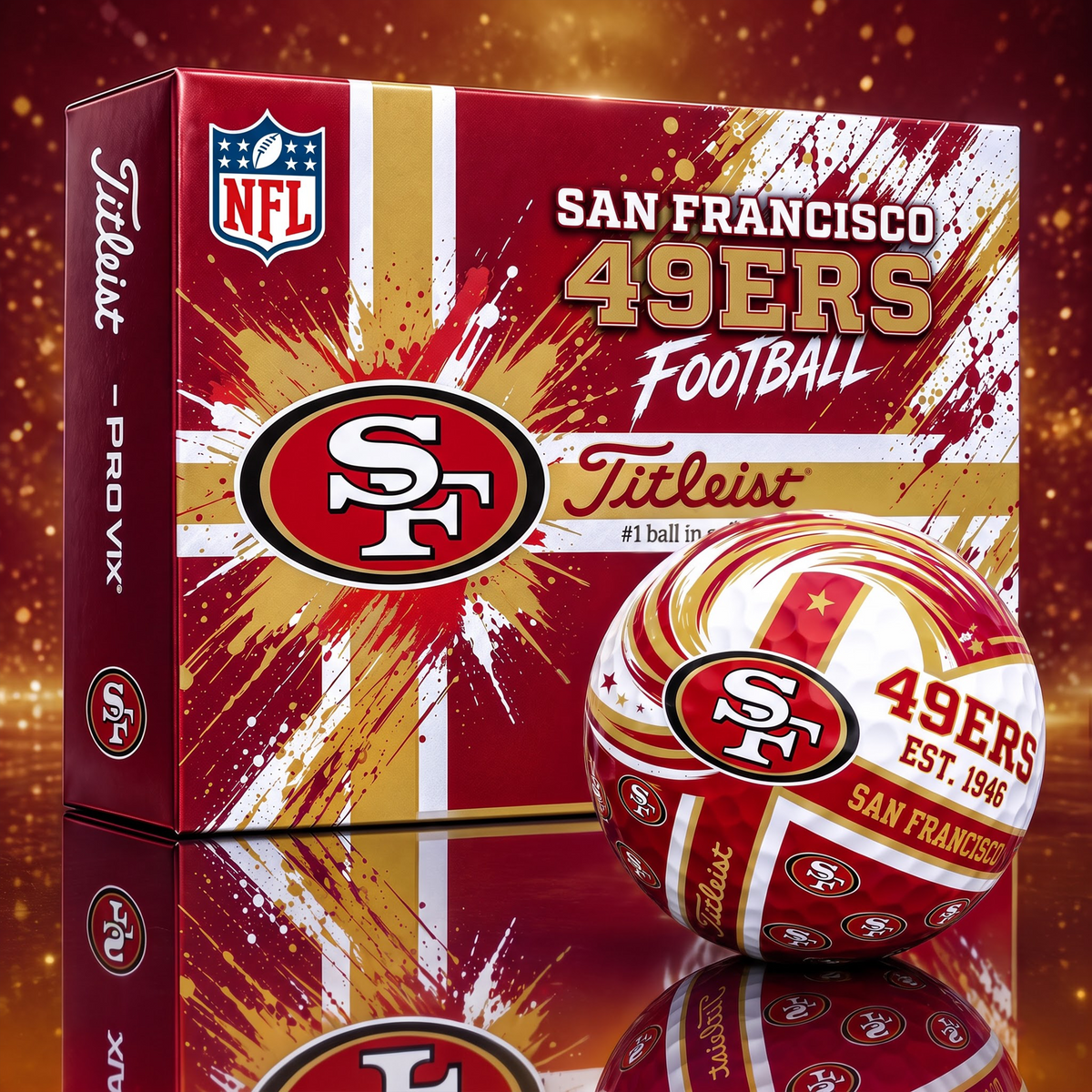 Official NFL x SF Titleist Bespoke 3D Jesus Faith Golf Ball Collector Set EDITION