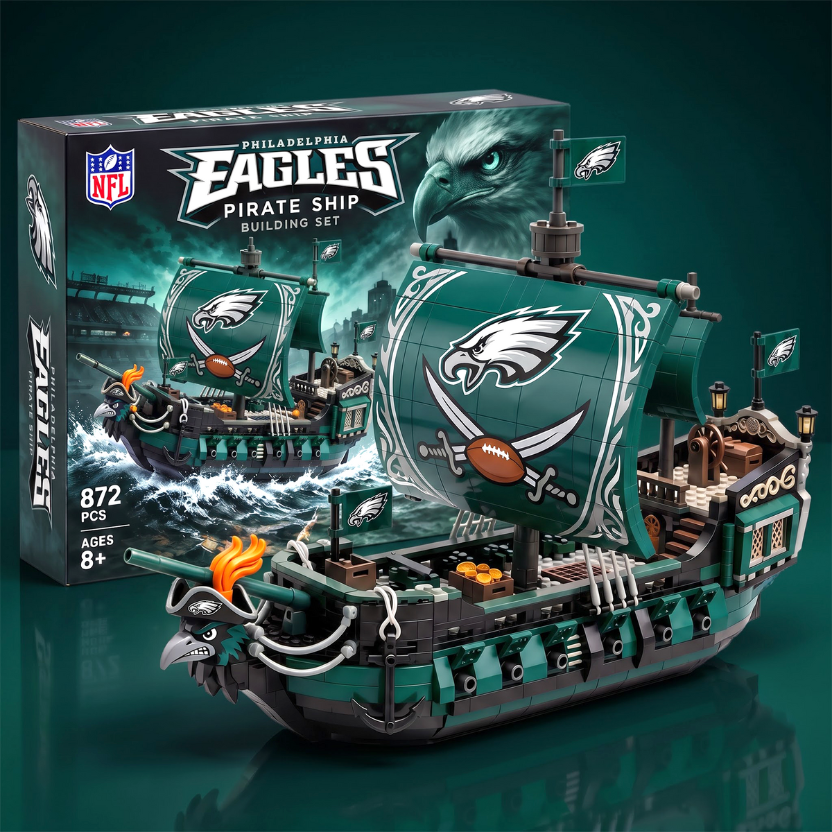 PE x NFL 50th Anniversary Pirate Ship Building Set
