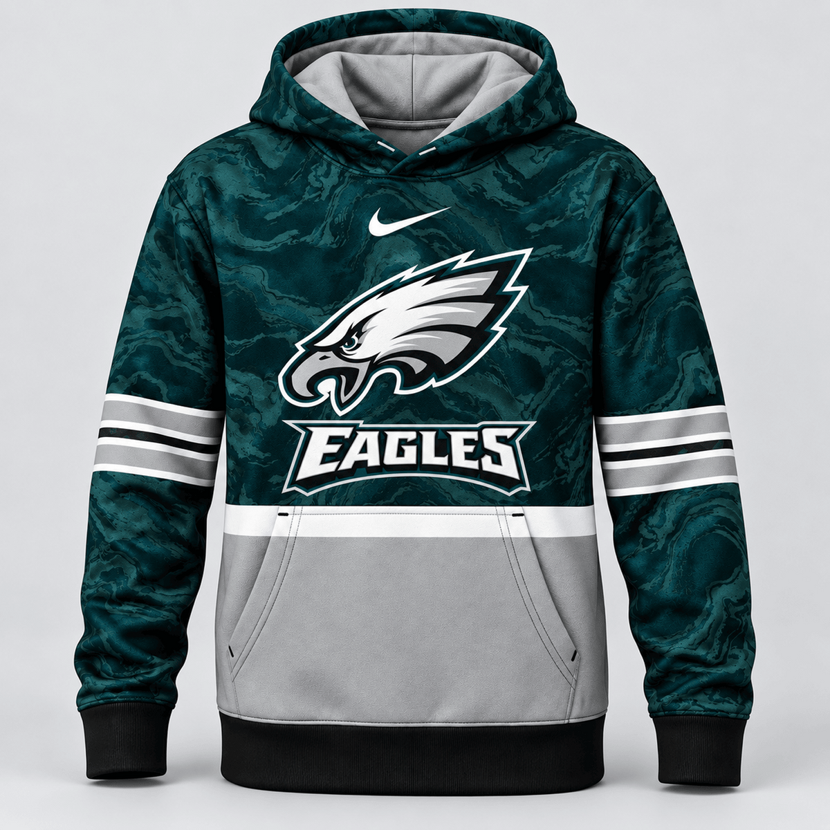 PHI Premium NFL Camo Colorblock Pullover Hoodie