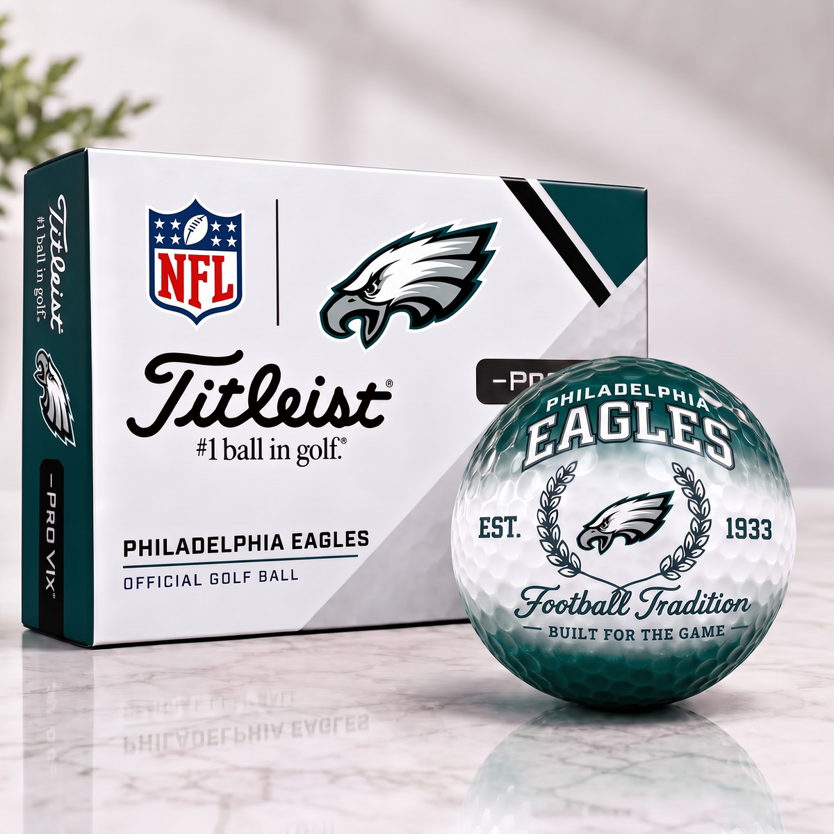 PHI X Custom NFL Football Tradition Golf Ball Set