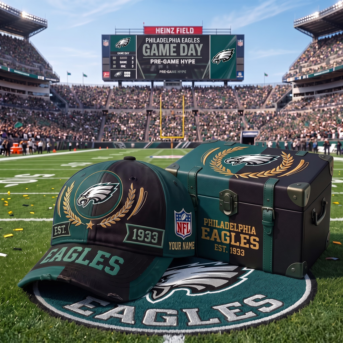 PHI X Premium NFL Fan Cap & Collector Box Set – Custom Name Edition
