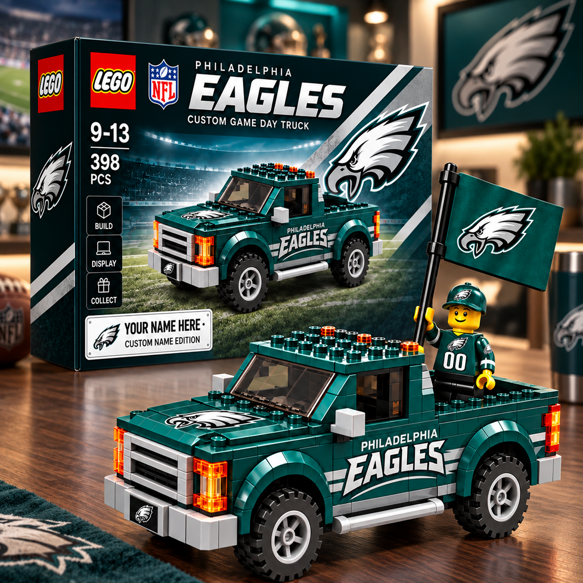 PHI x NFL Building Blocks Truck Toy Set V2