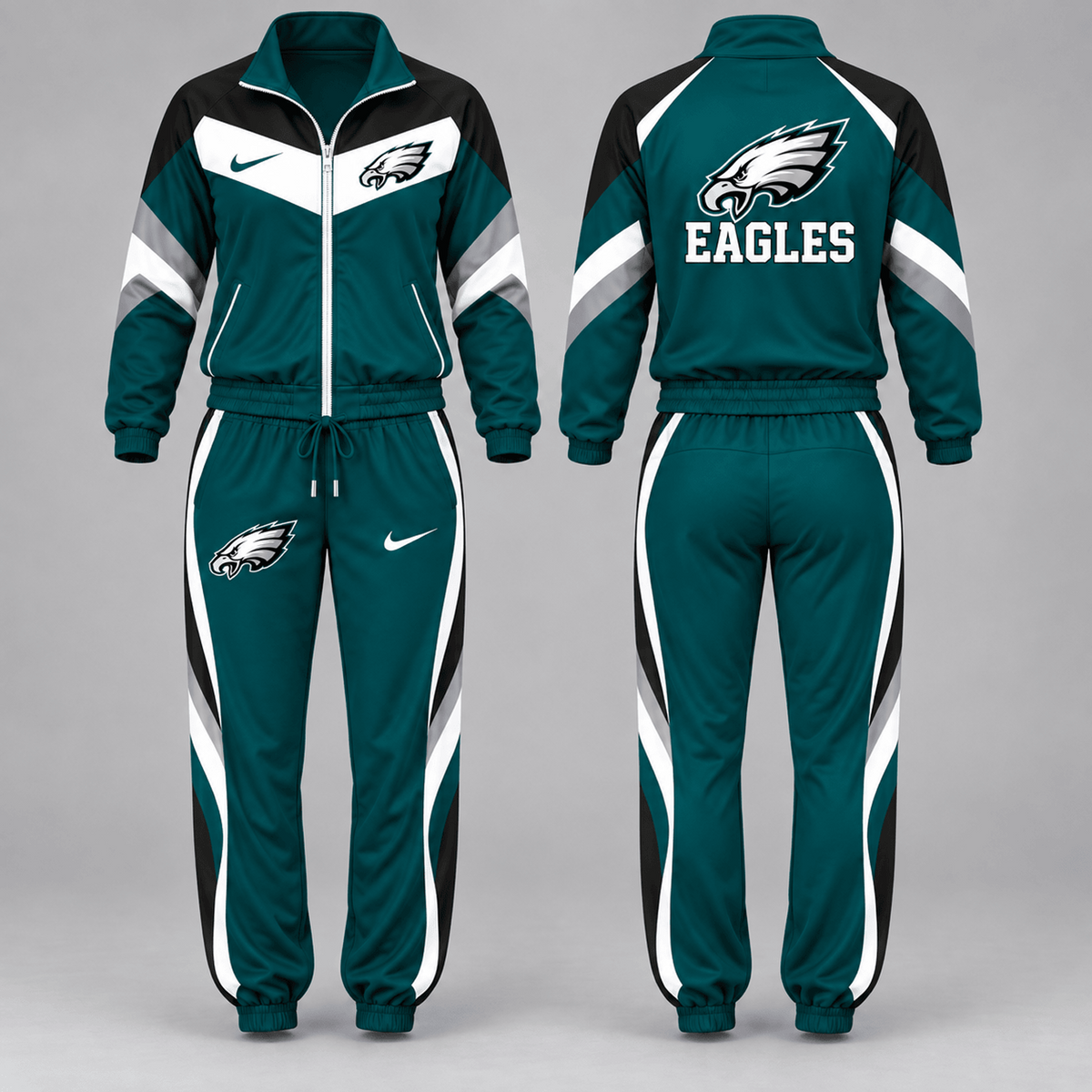 PHI x NFL Team Pride Waterproof Windbreaker Zip-Up Tracksuit Set