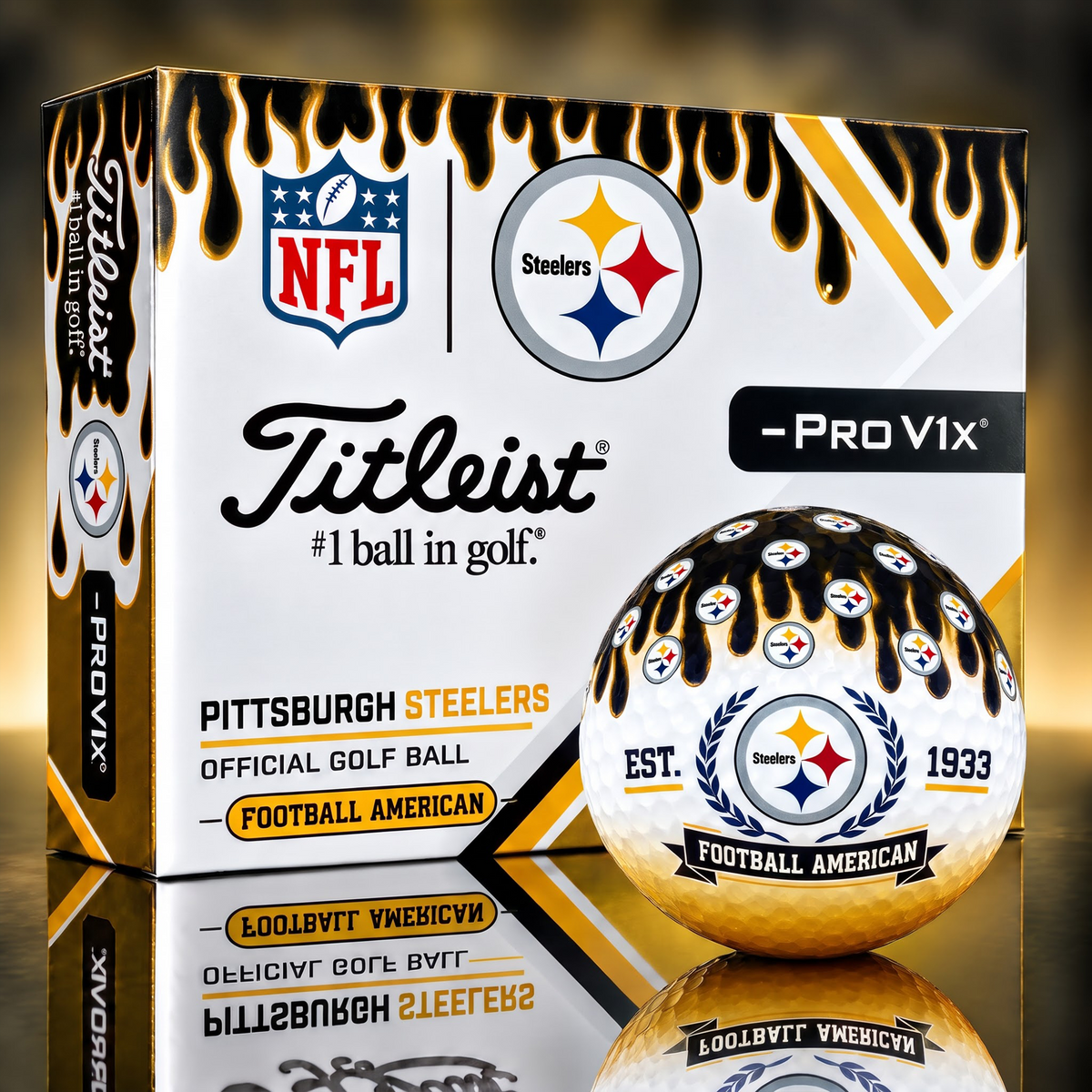 PIT X 1-of-1 Custom NFL Drip Style Golf Balls Gift For Golfer