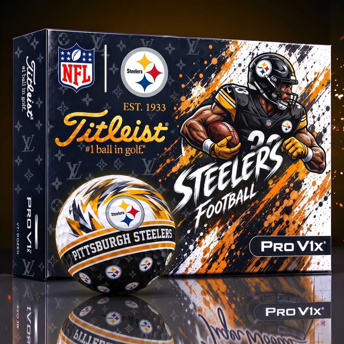 PIT X Custom NFL x LV Dynamic Paint Splatter Golf Balls