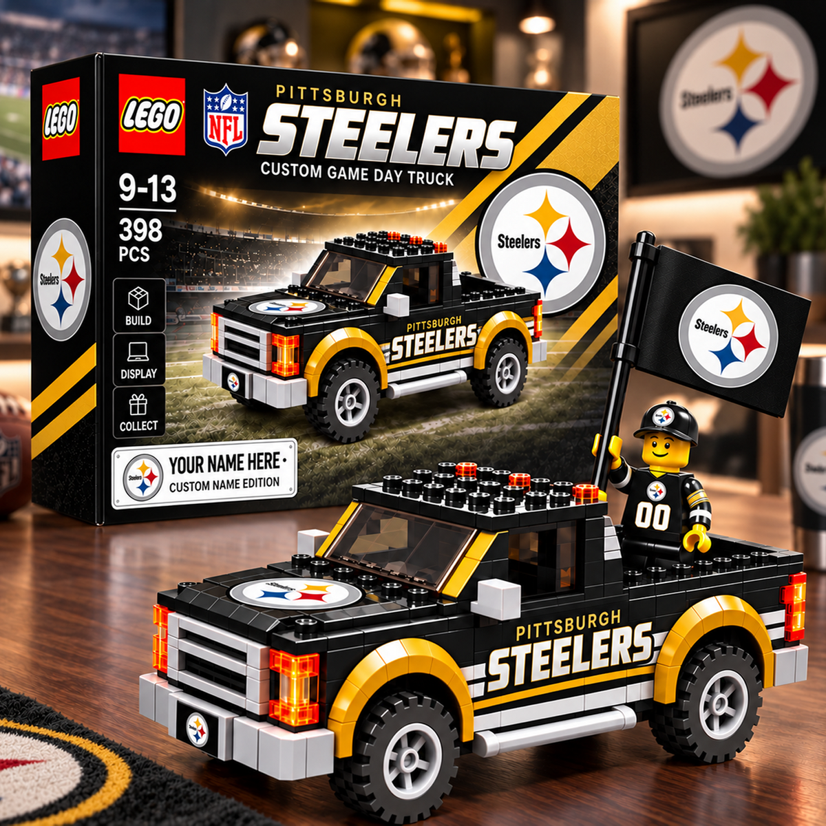 PIT x NFL Building Blocks Truck Toy Set V2